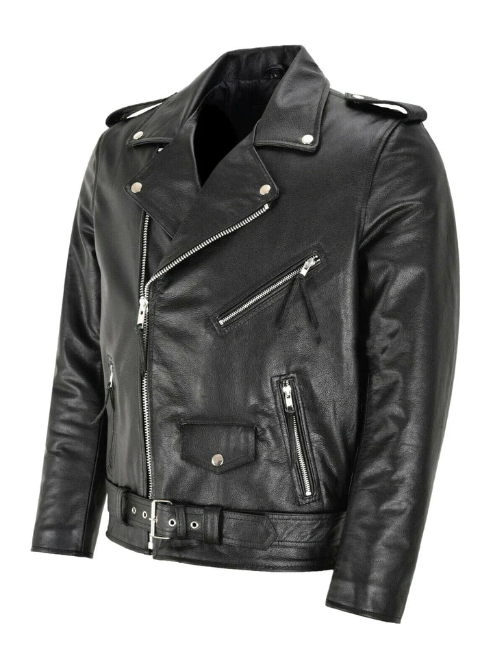 Björn™ | Klassisk Läderjacka i Bikerstil