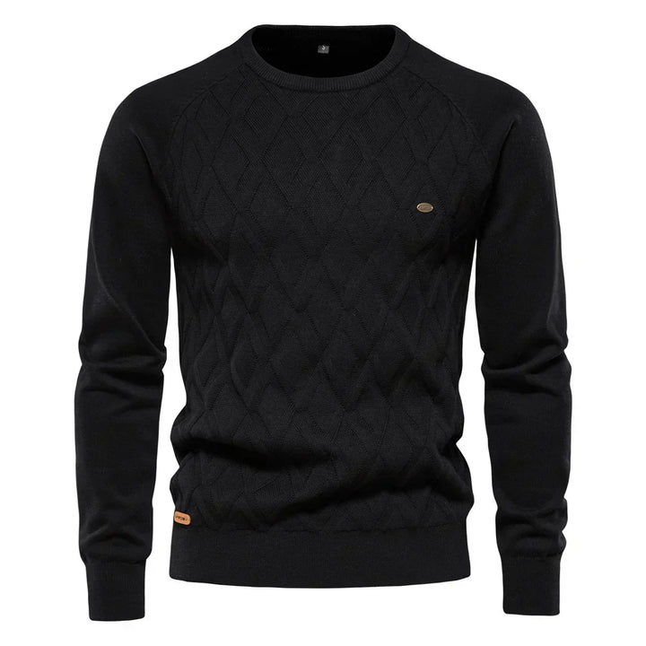 Theodor | Herrpullover med Rutmönster
