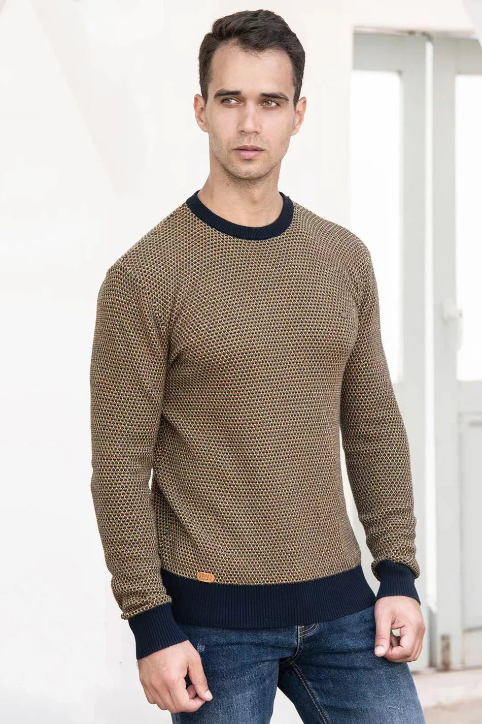 Steinmann | Herrpullover med Rutmönster